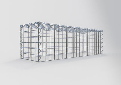 Gabion rapporté type 3 100 cm x 30 cm x 30 cm (L x H x P), mailles 5 cm x 5 cm, spirale