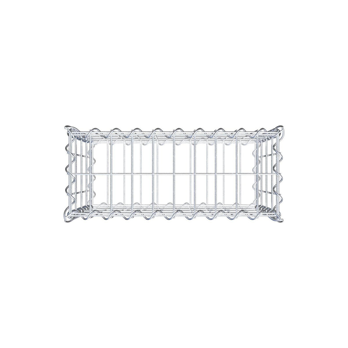 Gabion 50 cm x 40 cm x 20 cm (L x H x D), maskestørrelse 5 cm x 10 cm, spiral
