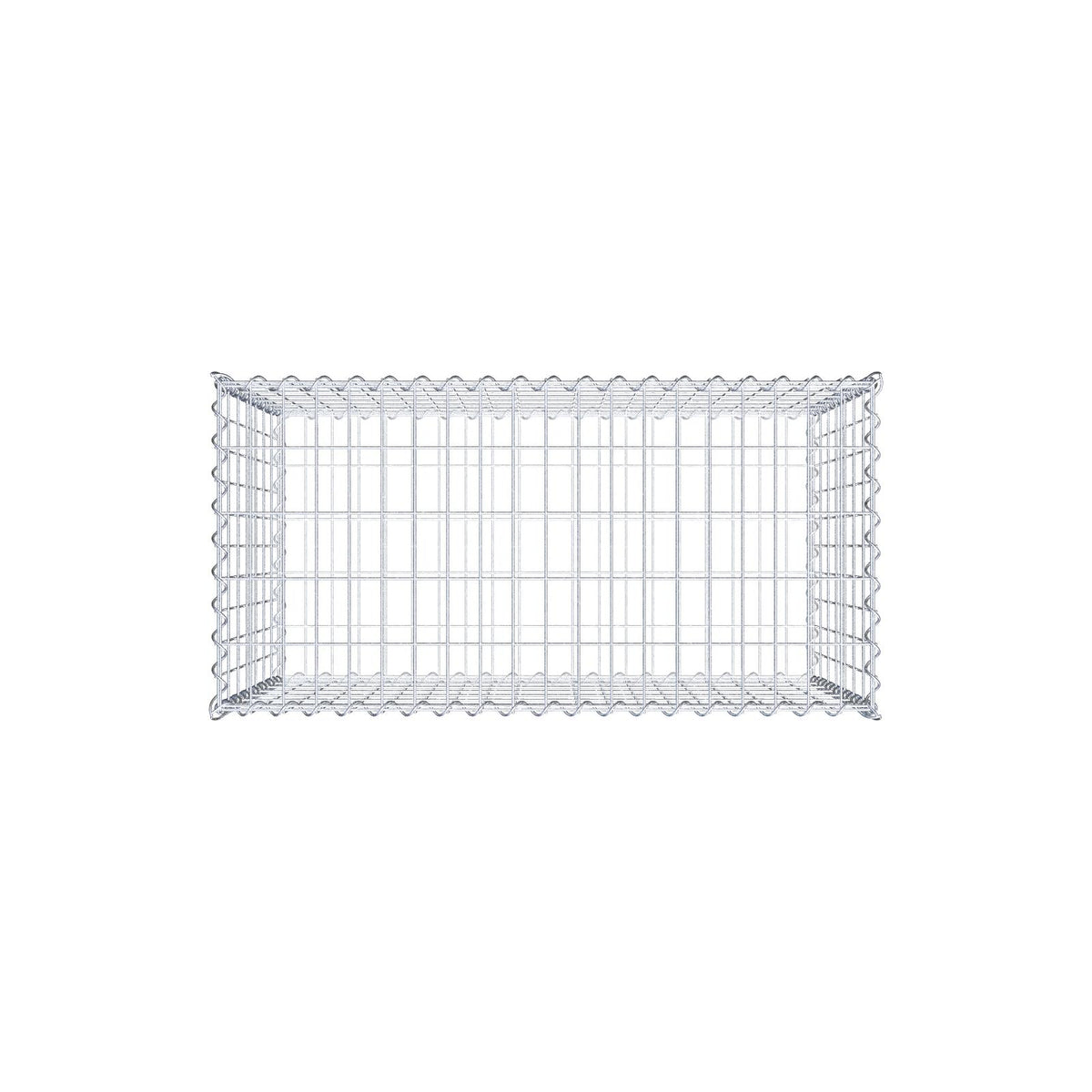 Schanskorf 100 cm x 70 cm x 50 cm (L x H x D), maaswijdte 5 cm x 10 cm, spiraalvormig