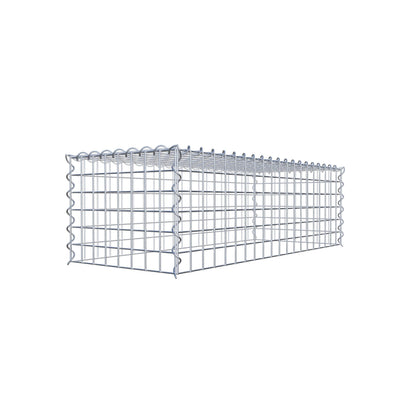 Opvokset gabion type 3 100 cm x 30 cm x 40 cm (L x H x D), maskestørrelse 5 cm x 5 cm, spiral
