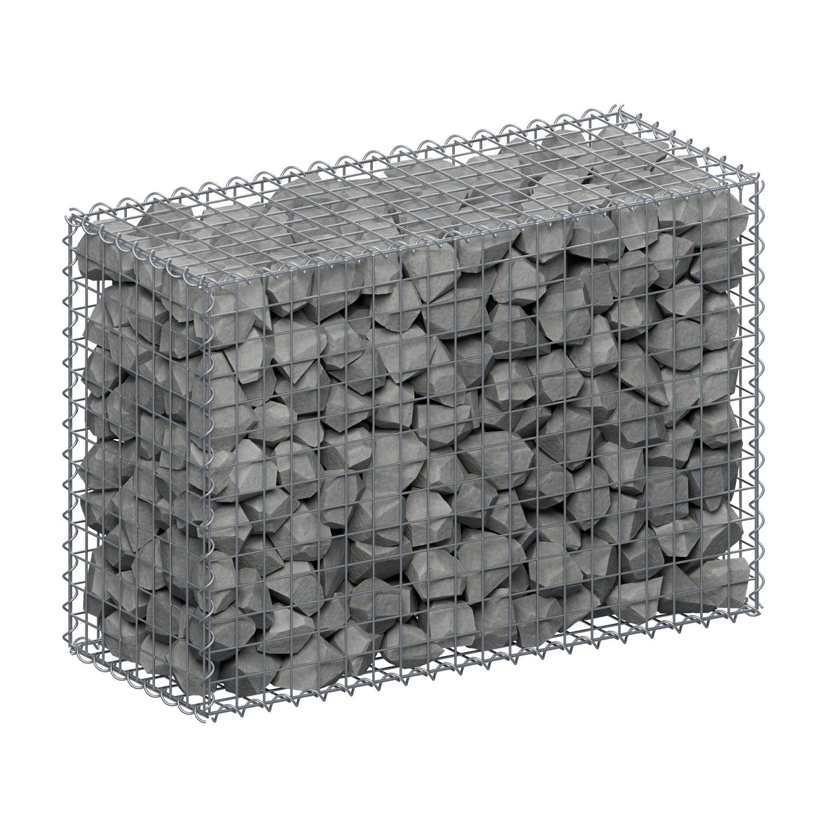 Gabion 100 cm x 70 cm x 40 cm (L x H x P), mailles 5 cm x 5 cm, spirale