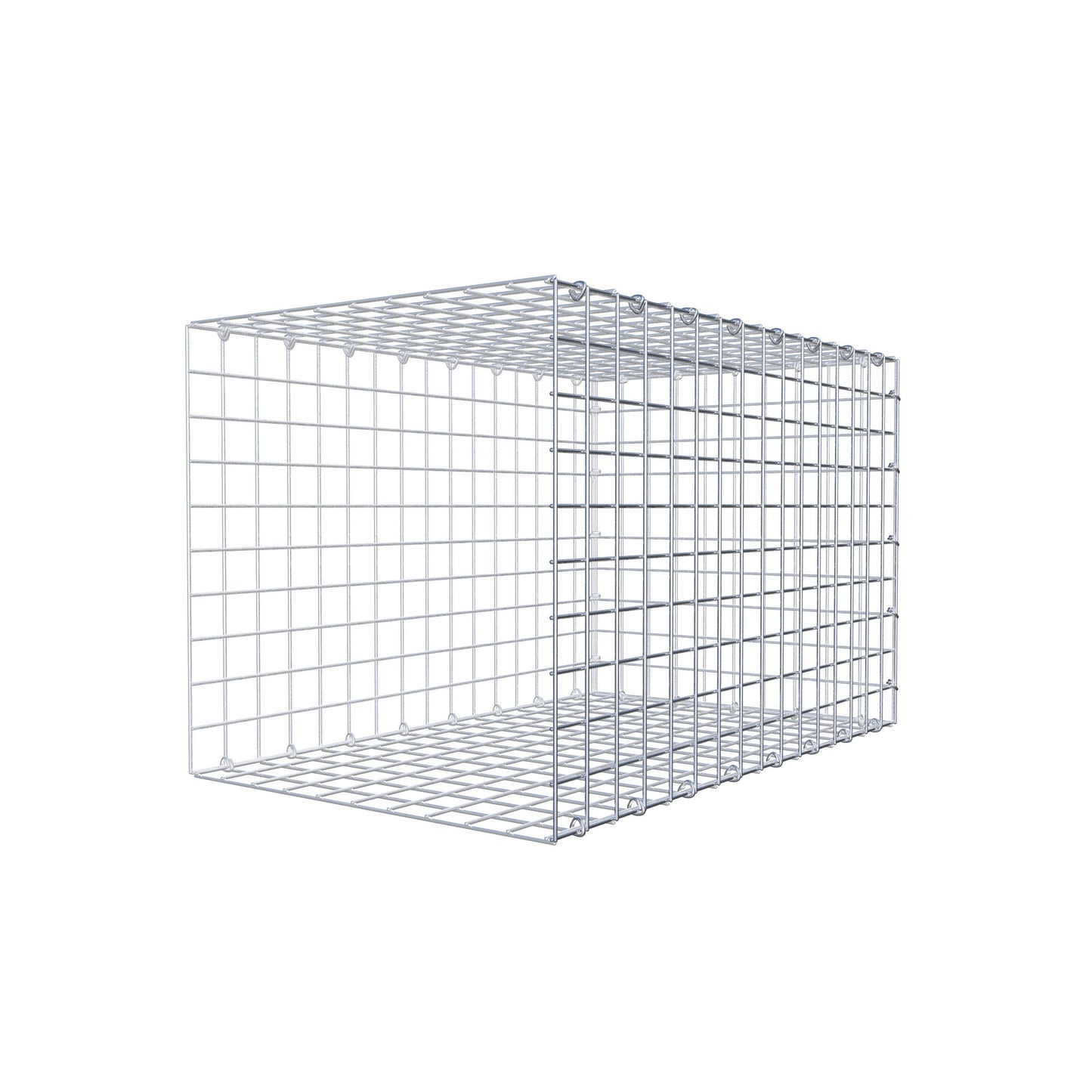 Monteret gabion type 2 80 cm x 50 cm x 50 cm (L x H x D), maskestørrelse 5 cm x 5 cm, C-ring