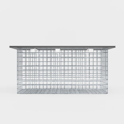 Tuinbank 102 x 50 x 32 cm MW 5 x 5 cm thermisch verzinkt, met gerecycled bovenblad in antraciet