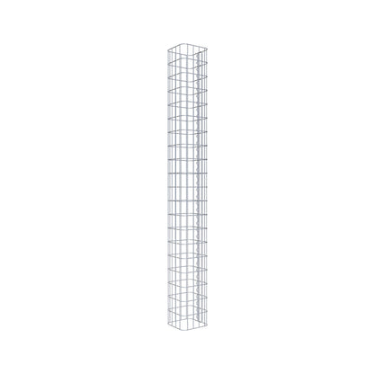 Colonne de gabion carrée galvanisée à chaud, 22 cm x 22 cm, hauteur 200 cm, MW 5 cm x 10 cm