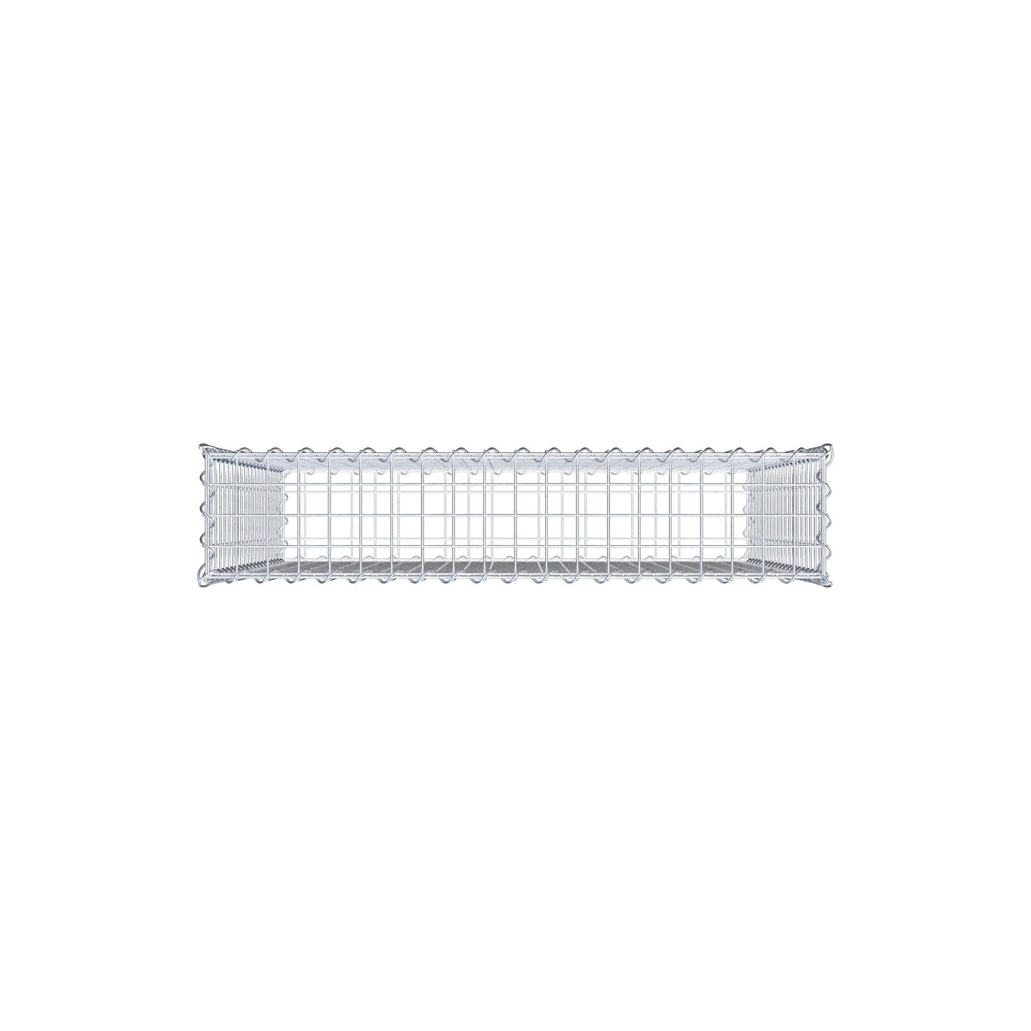 Gabion 100 cm x 100 cm x 20 cm (L x H x D), mesh size 5 cm x 5 cm, spiral