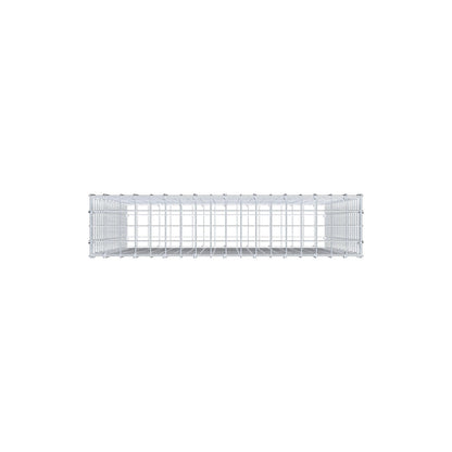 Gabion 100 cm x 90 cm x 20 cm (L x H x D), maskstorlek 5 cm x 5 cm, C-ring