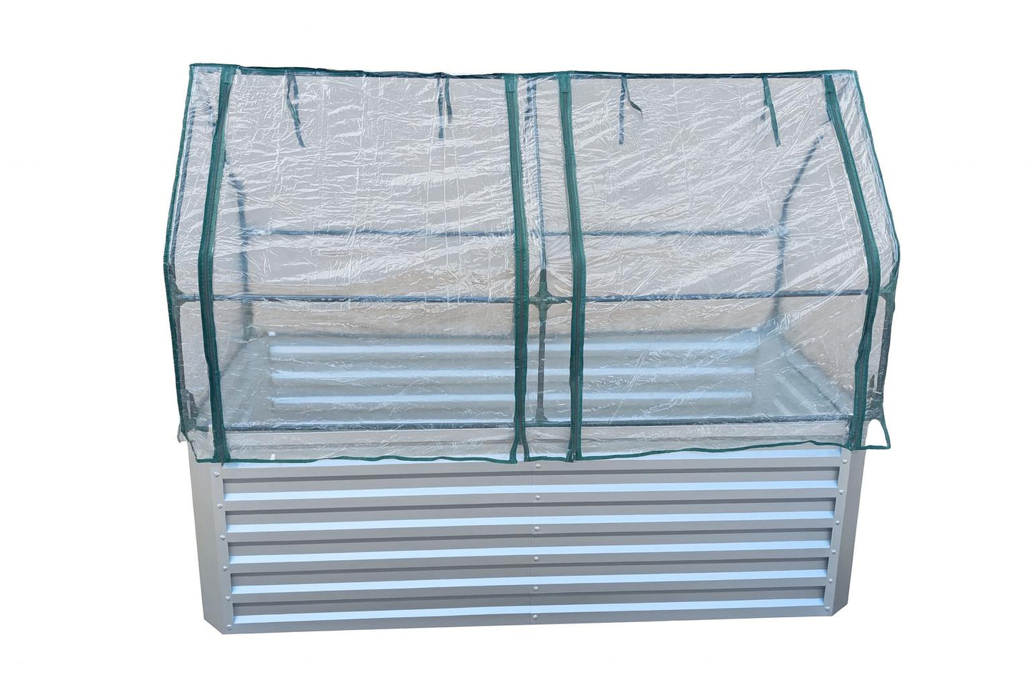 Lit surélevé en tôle galvanisée avec rehausse - Dimensions sans rehausse : 184 x 60 x 90 cm (L x H x P, dimensions de plantation)