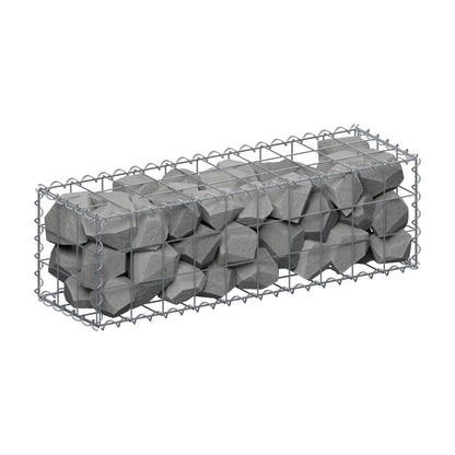 Gabione 100 cm x 30 cm x 30 cm (L x H x T), Maschenweite 10 cm x 10 cm, Spirale