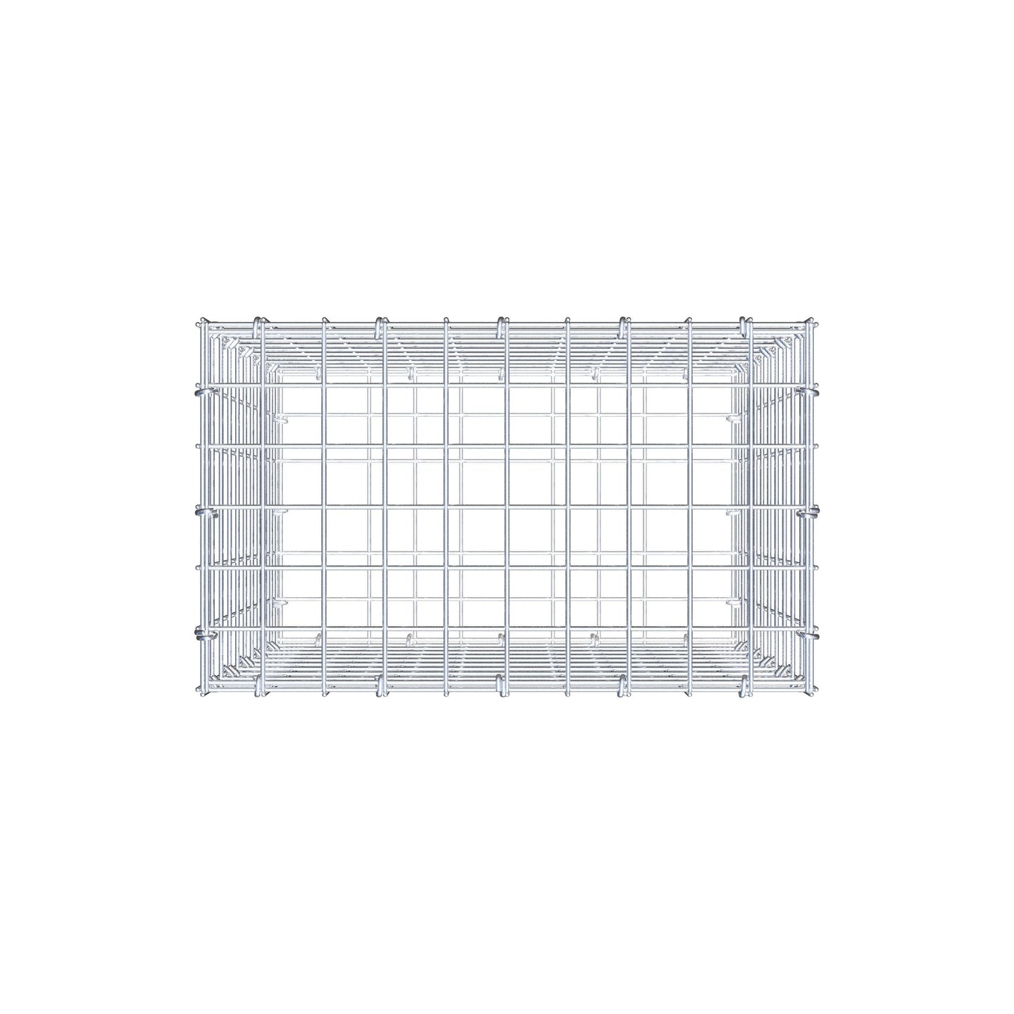 Gabion 50 cm x 50 cm x 30 cm (L x H x D), maskestørrelse 5 cm x 5 cm, C-ring