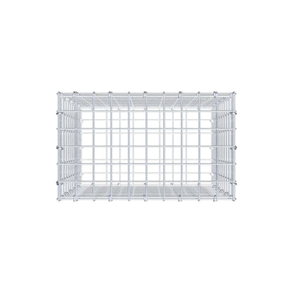 Gabion 50 cm x 50 cm x 30 cm (L x H x D), maskestørrelse 5 cm x 5 cm, C-ring