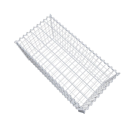 Sats med 2 gabioner 100 cm x 50 cm x 50 cm (L x H x D), maskstorlek 5 x 10 cm, spiral