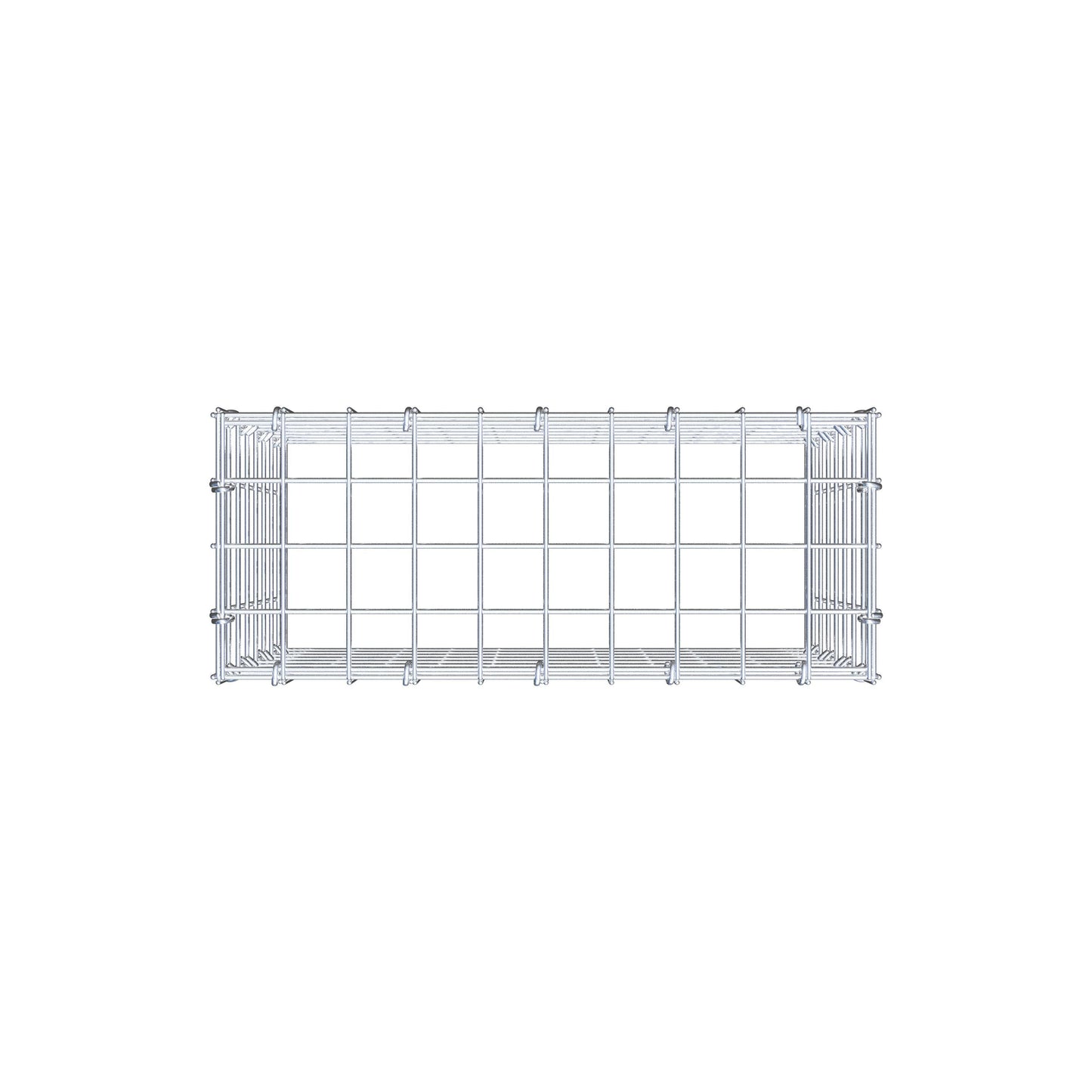 Mounted gabion type 3 50 cm x 40 cm x 20 cm (L x H x D), mesh size 5 cm x 5 cm, C-ring