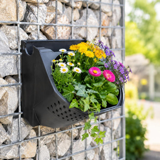 Gabionen-Hängetopf für Blumen & Pflanzen - Kunststoff