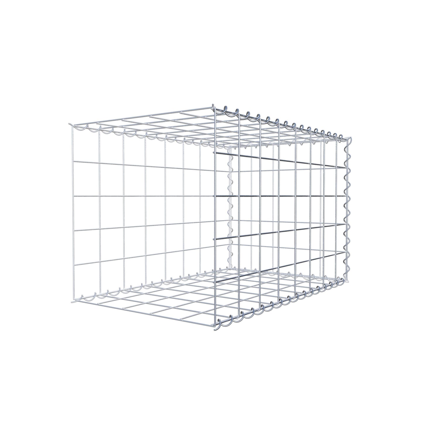 Anbaugabione Typ 2 80 cm x 50 cm x 50 cm (L x H x T), Maschenweite 10 cm x 10 cm, Spirale
