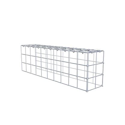 Mounted gabion type 4 100 cm x 30 cm x 20 cm (L x H x D), mesh size 10 cm x 10 cm, C-ring