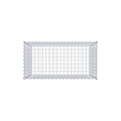 Gabione 100 cm x 80 cm x 50 cm (L x H x T), Maschenweite 5 cm x 5 cm, Spirale