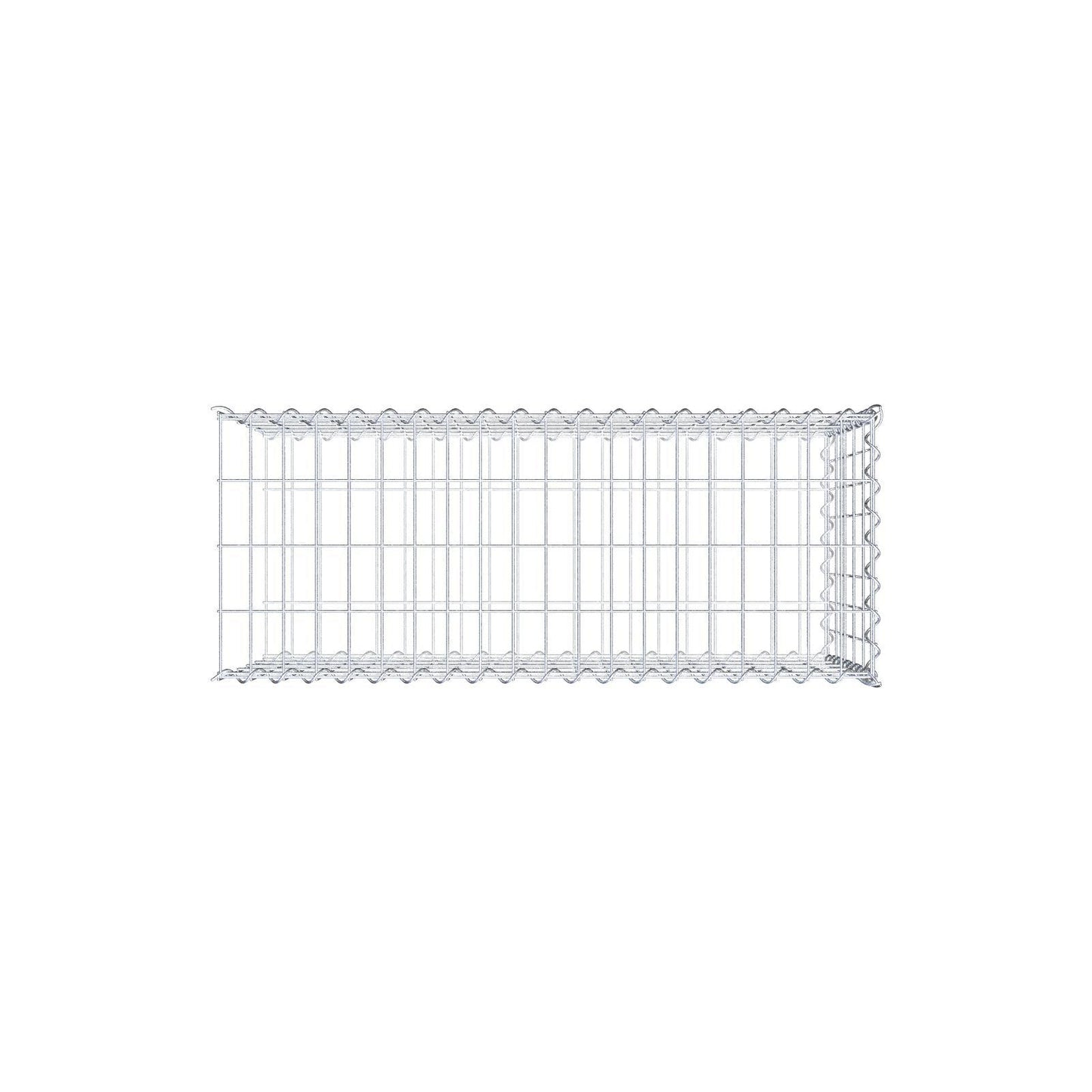 Opvokset gabion type 2 100 cm x 50 cm x 40 cm (L x H x D), maskestørrelse 5 cm x 10 cm, spiral