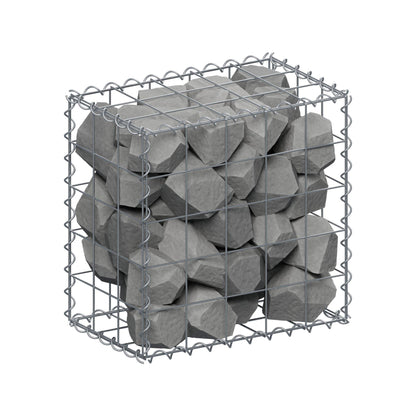 Gabion 50 cm x 50 cm x 30 cm (L x H x D), maskestørrelse 10 cm x 10 cm, spiral