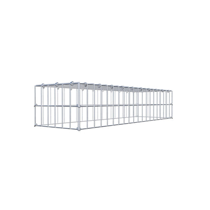 Mounted gabion type 3 100 cm x 20 cm x 30 cm (L x H x D), mesh size 5 cm x 10 cm, C-ring