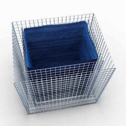 Lecho elevado rectangular 100 cm x 80 cm x 100 cm (largo x alto x fondo), malla 5 x 5 cm, espesor de pared 10 cm