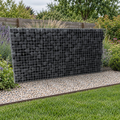 Gabion 200 cm x 100 cm x 20 cm (L x H x D), maskestørrelse 5 cm x 5 cm, spiral