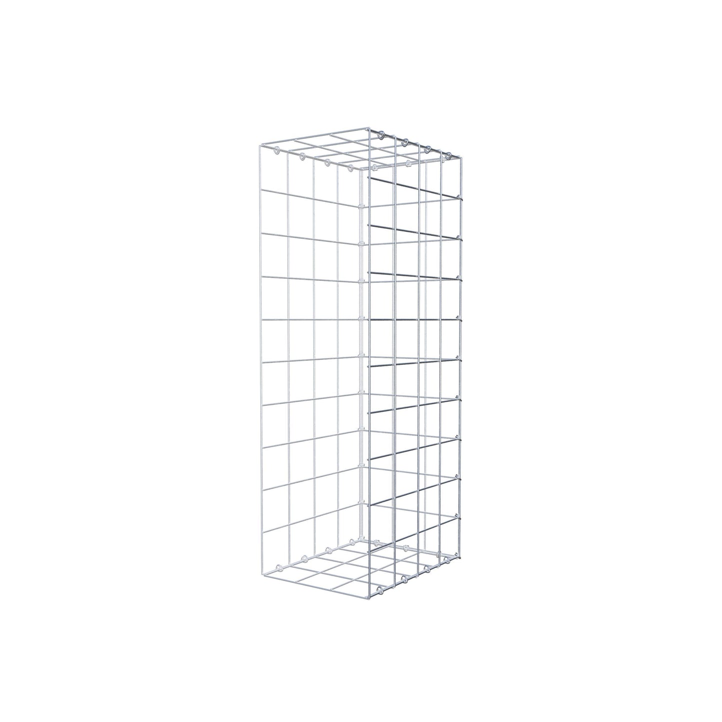 Monteret gabion type 2 100 cm x 40 cm x 30 cm (L x H x D), maskestørrelse 10 cm x 10 cm, C-ring