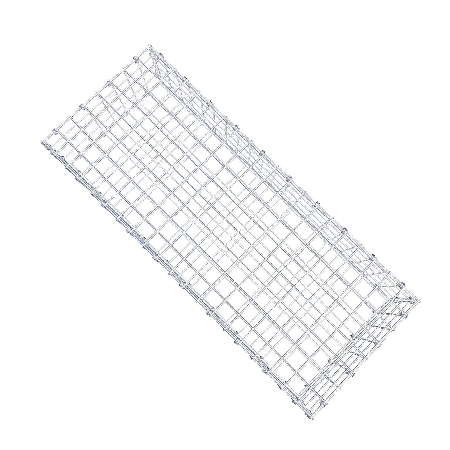 Gabion 100 cm x 20 cm x 40 cm (L x H x D), maskstorlek 5 x 5 cm, spiralring