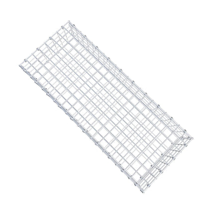 Gabion 100 cm x 20 cm x 40 cm (L x H x D), maskstorlek 5 x 5 cm, spiralring