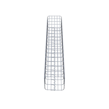 Columna de gaviones angular 27 cm x 27 cm, 160 cm de altura, MW 5 cm x 10 cm