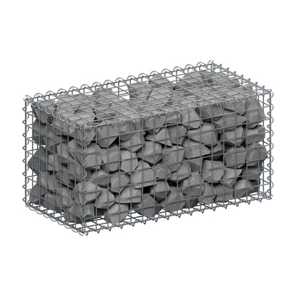 Gabion 80 cm x 40 cm x 40 cm (L x H x P), mailles 5 cm x 5 cm, spirale