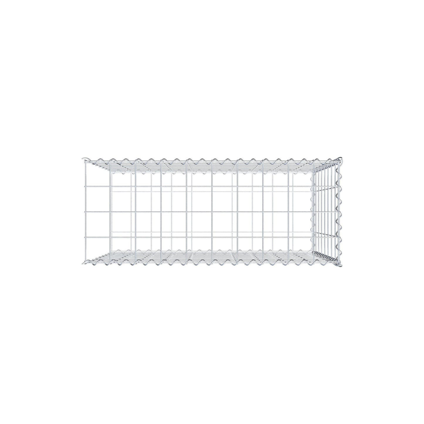 Grown-on gabion type 2 100 cm x 80 cm x 40 cm (L x H x D), mesh size 10 cm x 10 cm, spiral