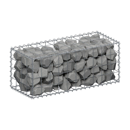 Gabione 100 cm x 40 cm x 40 cm (L x H x T), Maschenweite 10 cm x 10 cm, Spirale