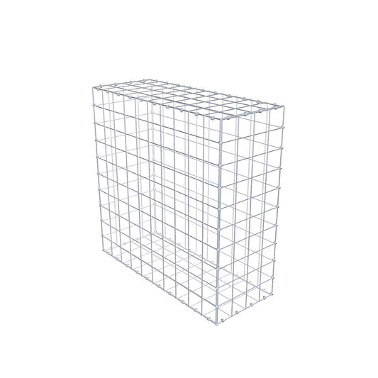 Gabion 100 cm x 100 cm x 40 cm (L x H x D), maskestørrelse 10 x 10 cm, spiralring