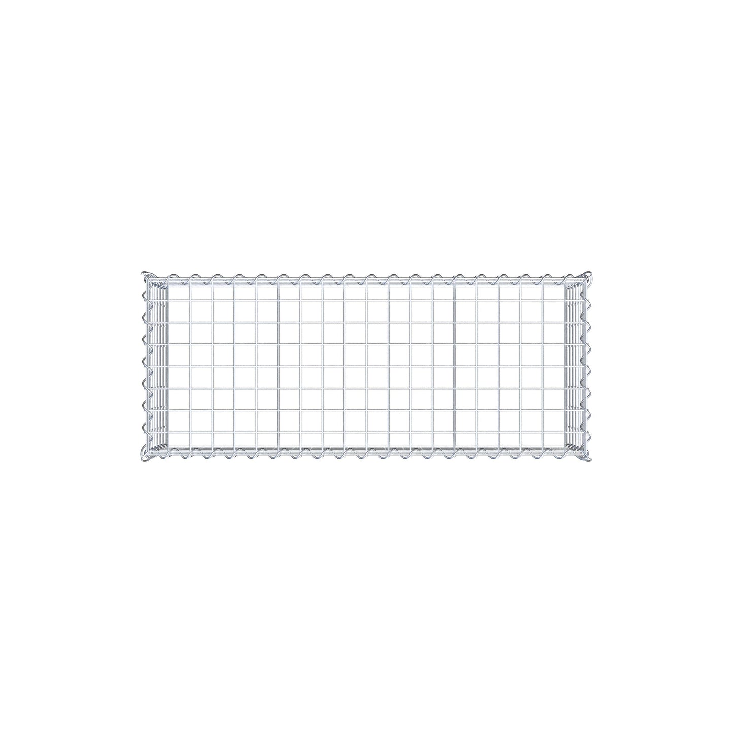 Opvokset gabion type 3 100 cm x 30 cm x 40 cm (L x H x D), maskestørrelse 5 cm x 5 cm, spiral