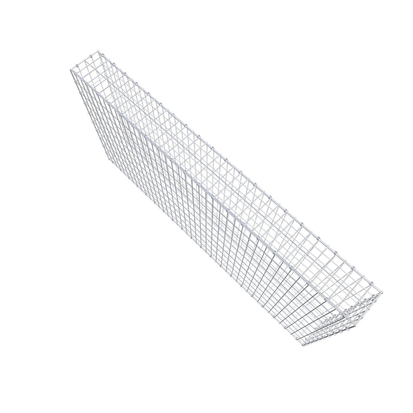 Gabione 200 cm x 100 cm x 20 cm (L x H x T), Maschenweite 5 x 10 cm, Spiralring