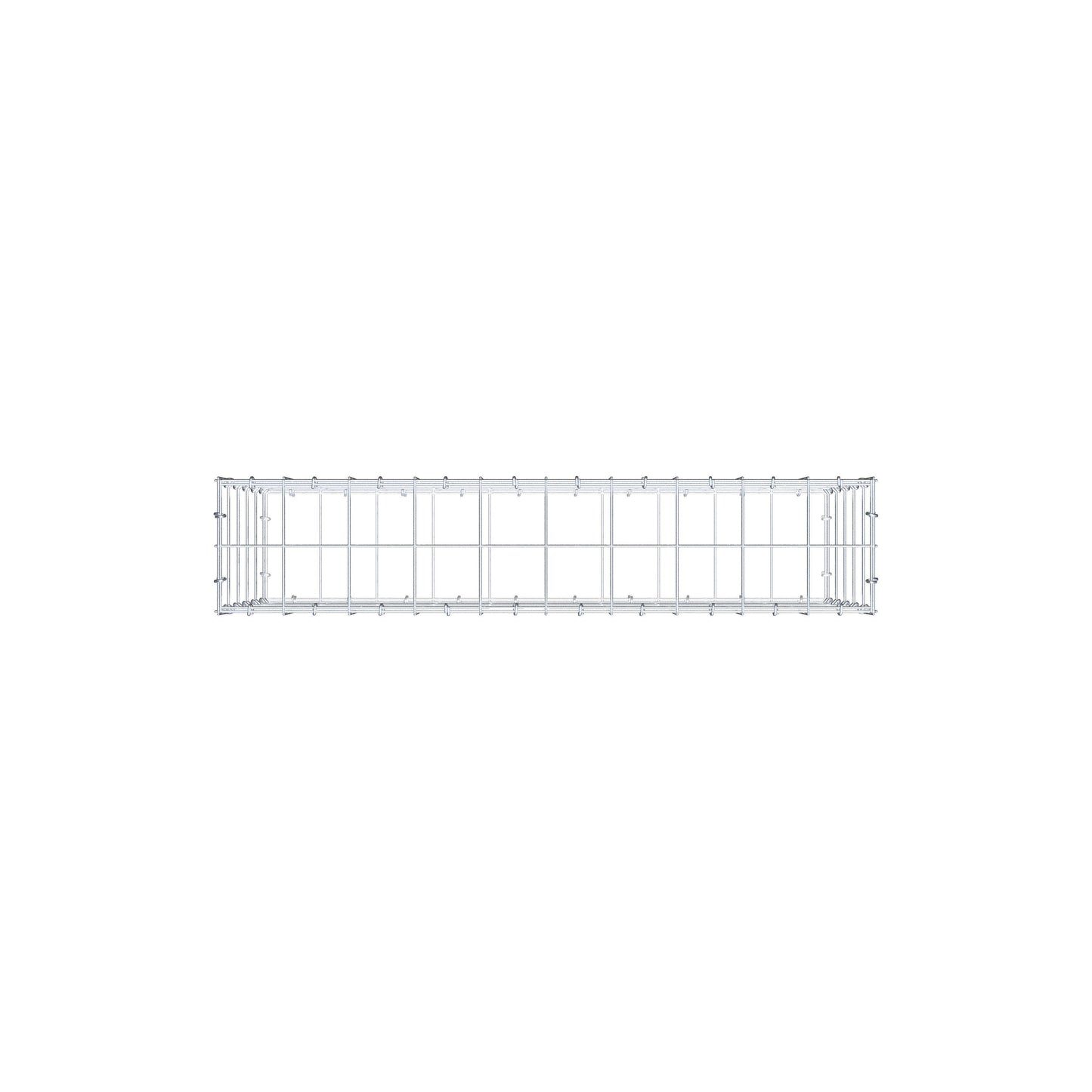 Gabbione 100 cm x 50 cm x 20 cm (L x H x P), maglia 10 cm x 10 cm, anello a C