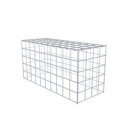 Gavión complementario de tipo 3 100 cm x 50 cm x 40 cm (L x A x P), malla 10 cm x 10 cm, anillo en C