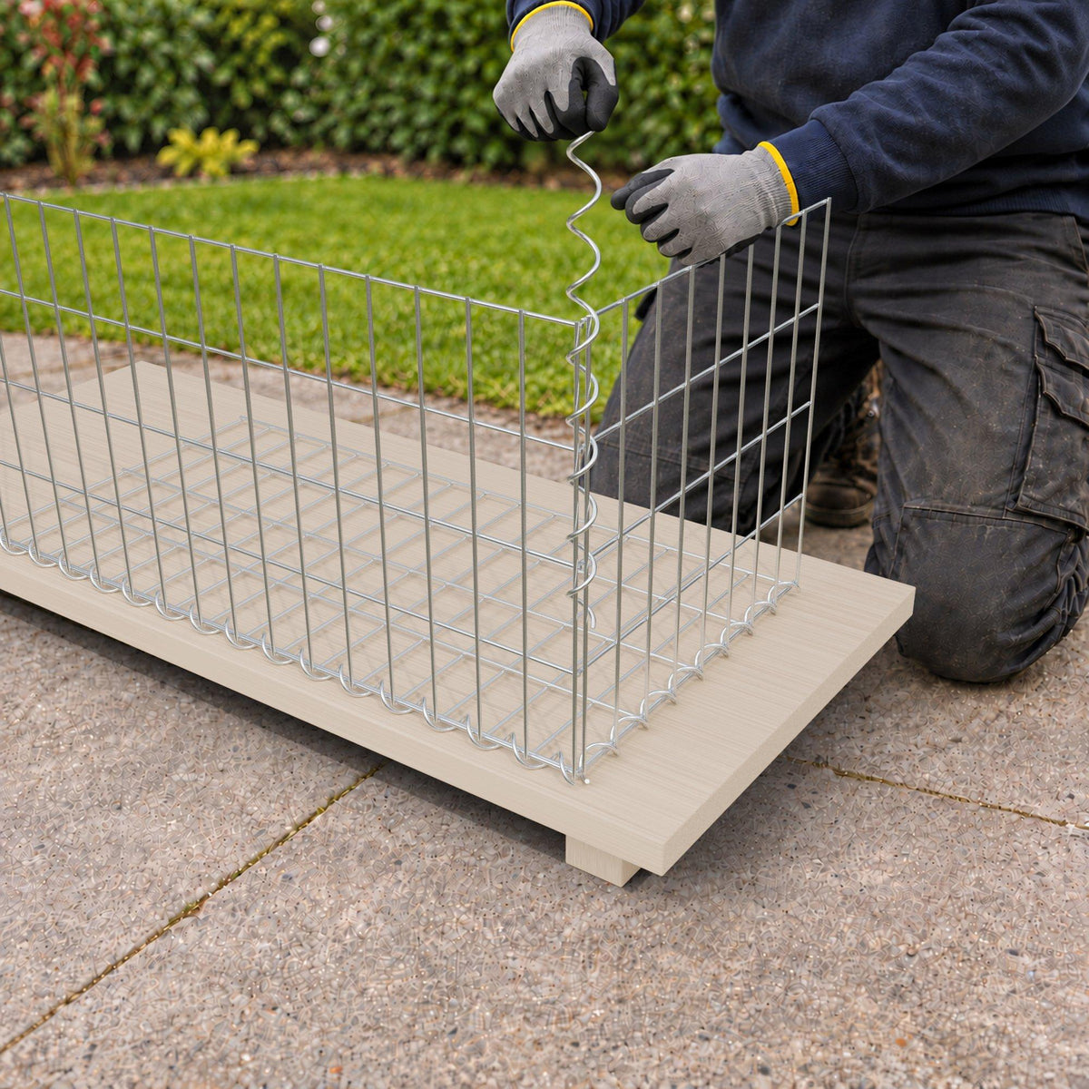 Gabion 80 cm x 40 cm x 40 cm (L x H x D), maskestørrelse 5 cm x 10 cm, spiral