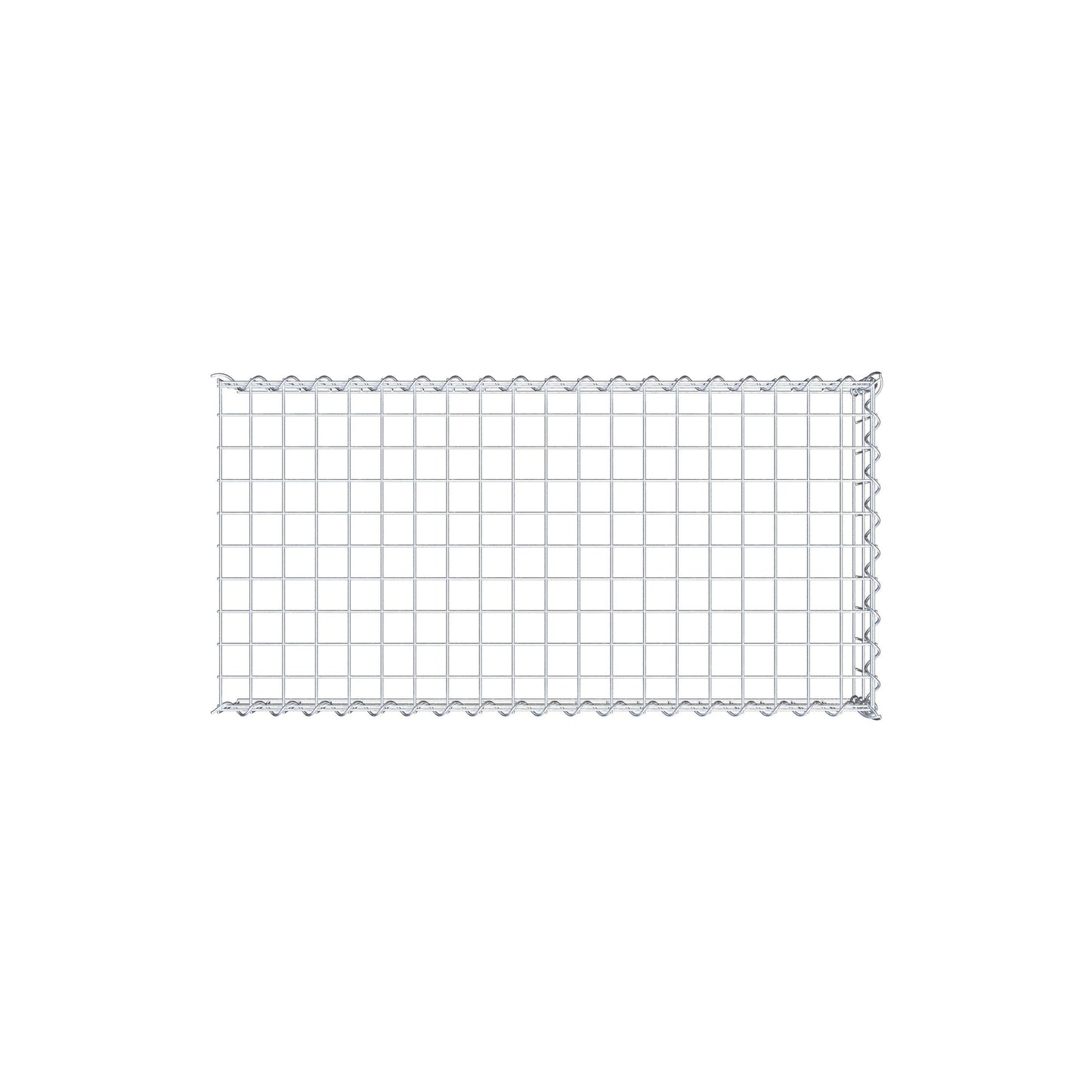 Gabbione aggiuntivo tipo 4 100 cm x 20 cm x 50 cm (L x H x P), dimensione maglia 5 cm x 10 cm, a spirale