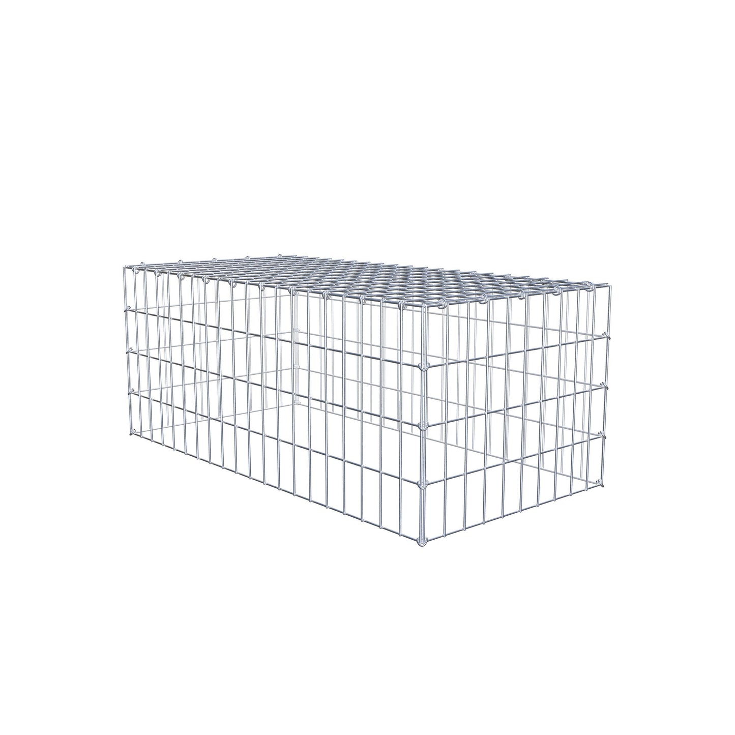 Gavión complementario de tipo 3 100 cm x 40 cm x 50 cm (L x A x P), malla 5 cm x 10 cm, anillo en C