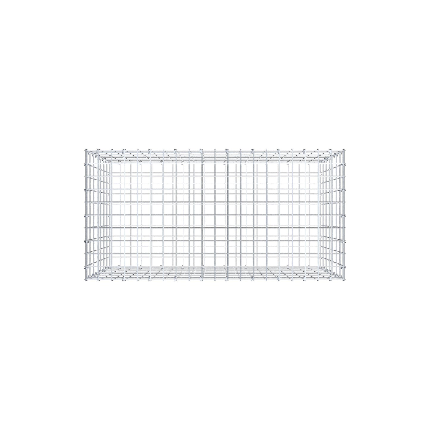 Gabbione 100 cm x 70 cm x 50 cm (L x H x P), maglia 5 cm x 10 cm, anello a C