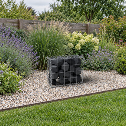 Gabion 50 cm x 40 cm x 20 cm (L x H x D), maskstorlek 10 cm x 10 cm, spiral