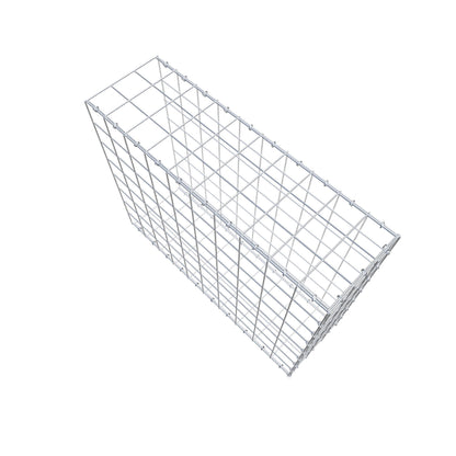 Typ 2 påbyggnadsgabion 100 cm x 80 cm x 30 cm (L x H x D), maskstorlek 10 cm x 10 cm, C-ring