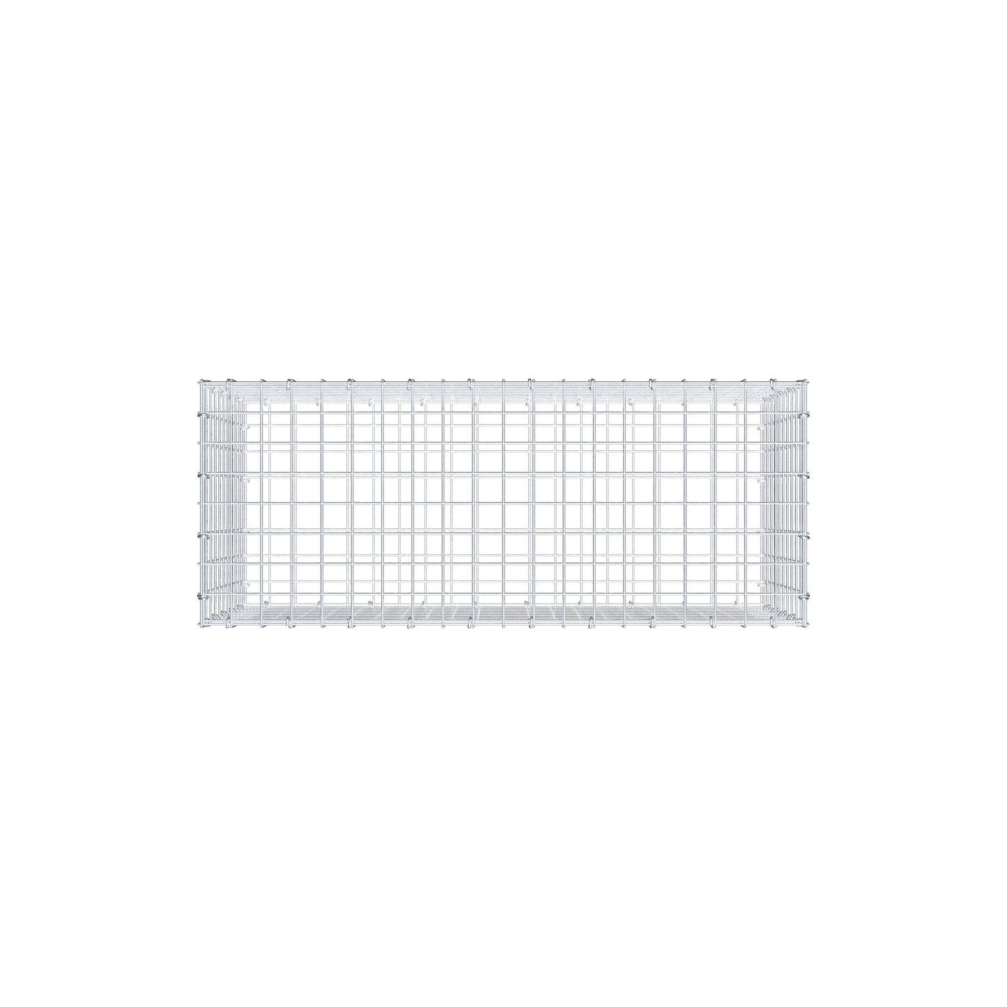 Gavión 100 cm x 50 cm x 40 cm (L x A x P), luz de malla 5 cm x 5 cm, anillo en C