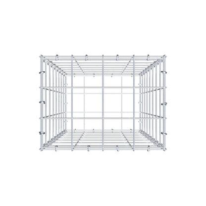 Gabbione 80 cm x 40 cm x 30 cm (L x H x P), maglia 10 cm x 10 cm, anello a C