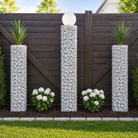 Colonne de gabion 22 x 22 cm MW 5 x 5 cm carré