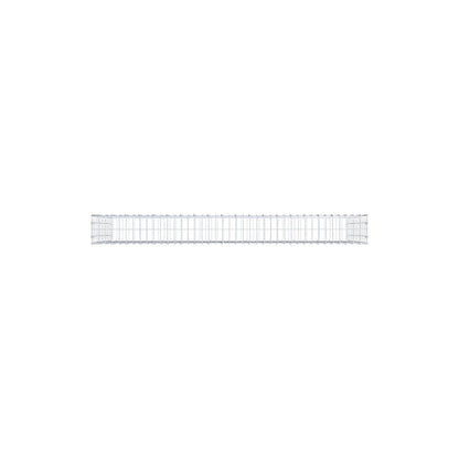 Gabione 200 cm x 100 cm x 20 cm (L x H x T), Maschenweite 5 x 10 cm, Spiralring