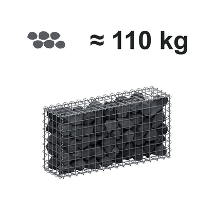 Gabion 80 cm x 40 cm x 20 cm (L x H x P), mailles 5 cm x 5 cm, spirale