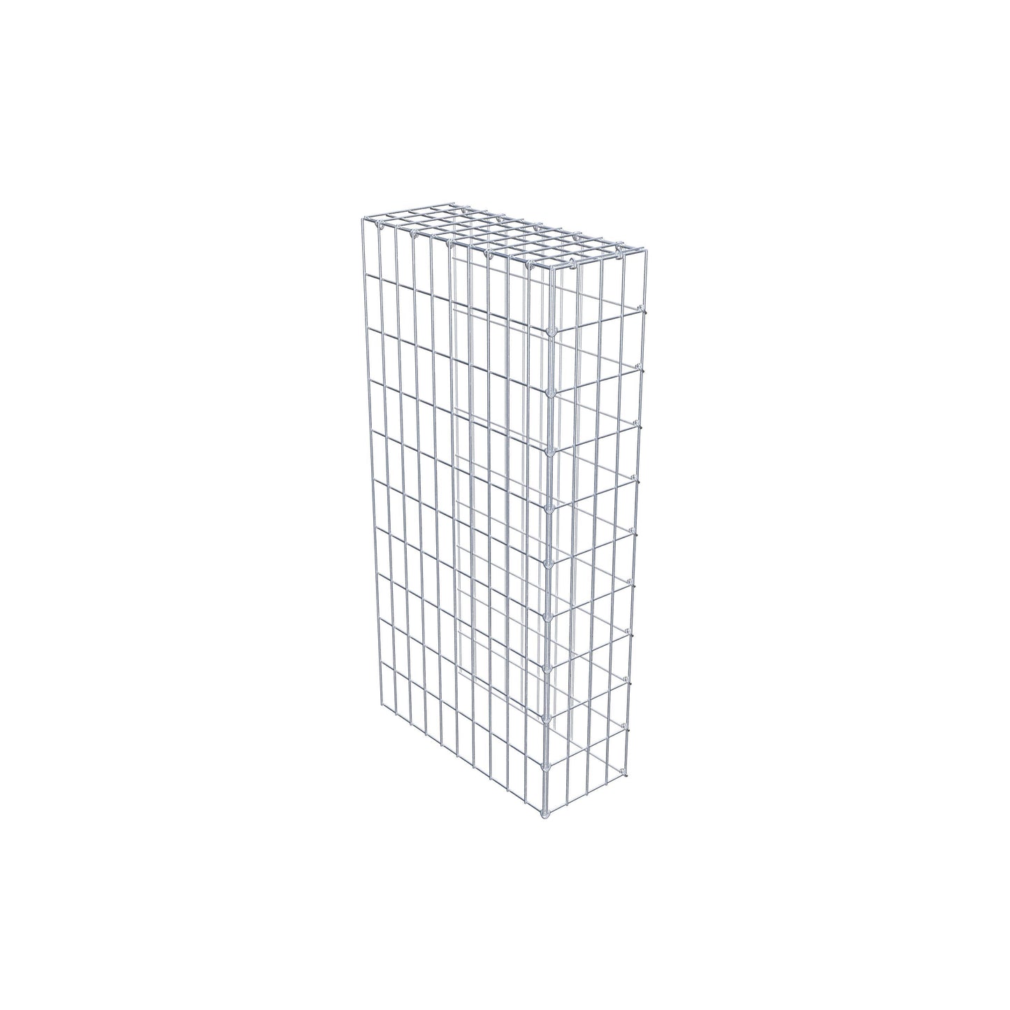 Gavión complementario de tipo 4 100 cm x 50 cm x 20 cm (largo x alto x fondo), malla 5 cm x 10 cm, anillo en C