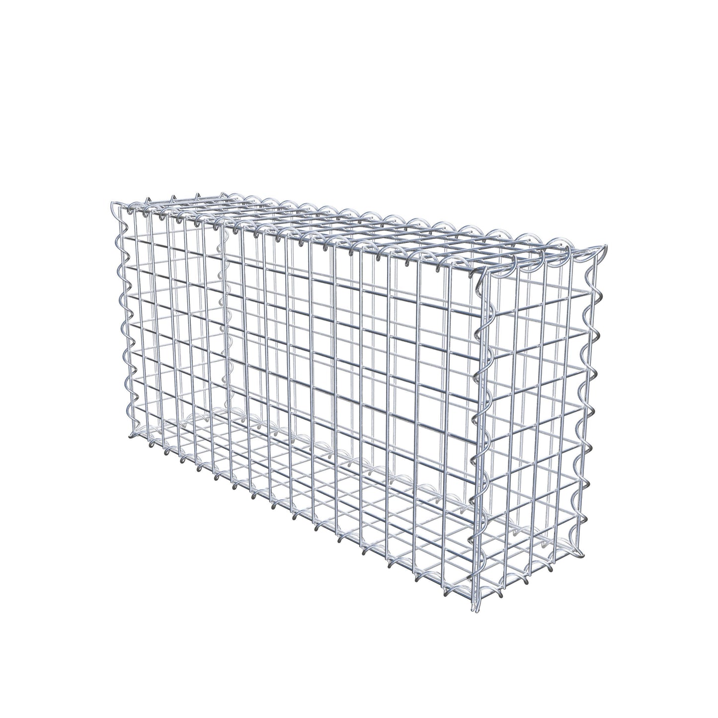 Gabion 80 cm x 40 cm x 20 cm (L x H x D), maskestørrelse 5 cm x 5 cm, spiral